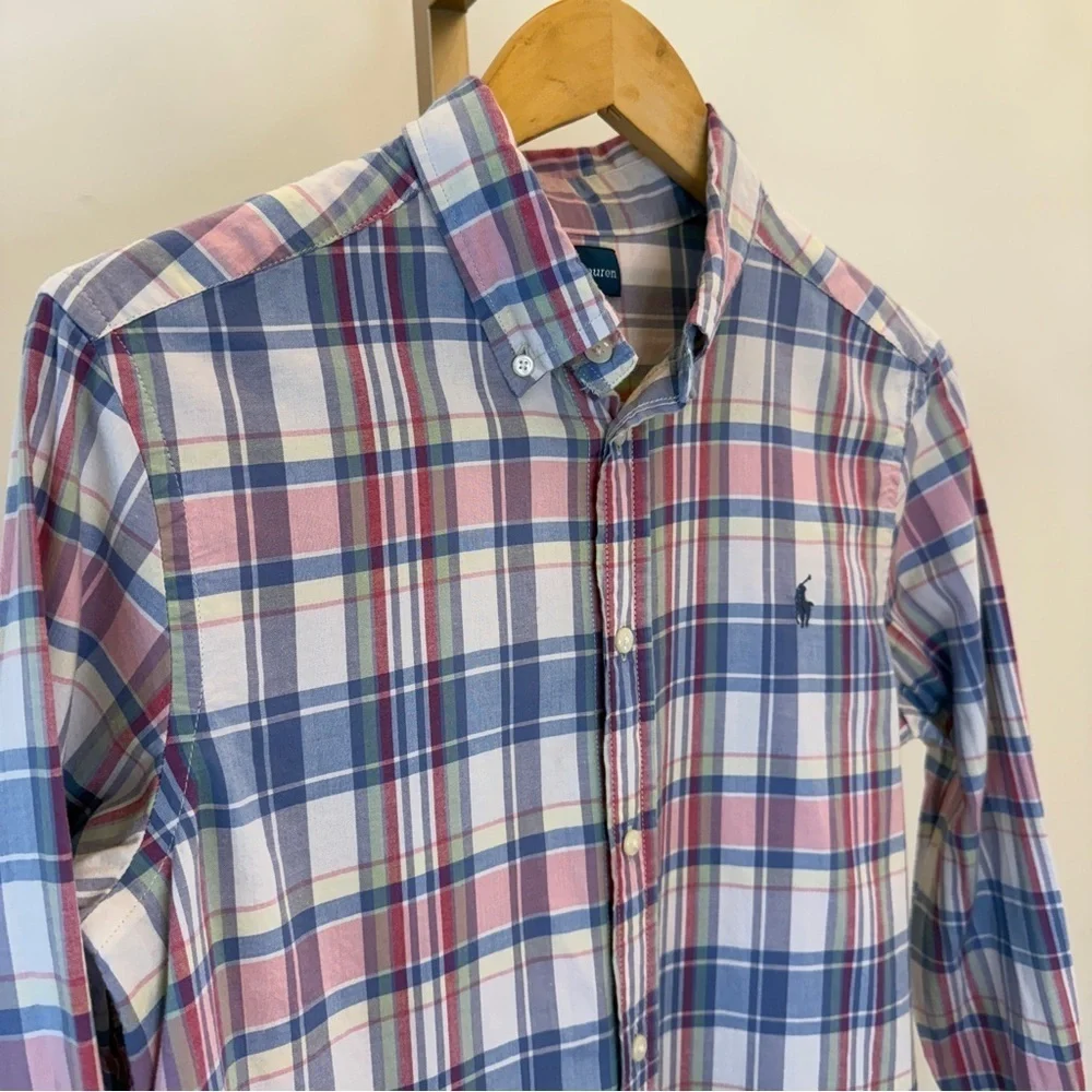 Ralph Lauren Boy’s Plaid Long Sleeve Button-Down Shirt Size L Multicolor Casual